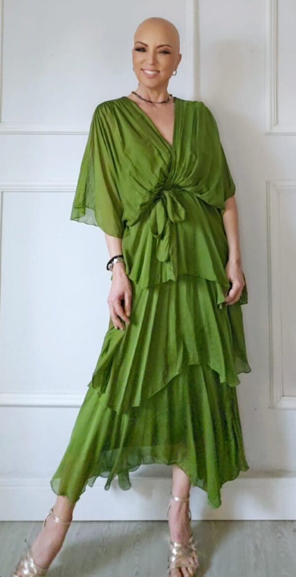 Vestido De Gasa Abigail Unicolor - Imagen 4