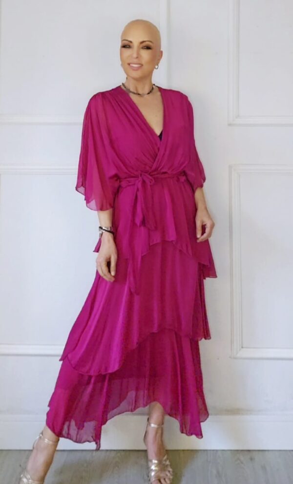 Vestido De Gasa Abigail Unicolor - Imagen 2