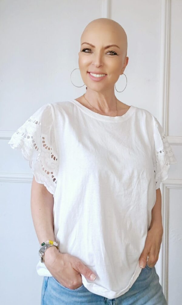 Camiseta con volante Blanca