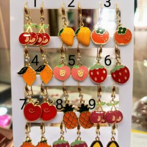 Pendientes Esmaltados Frutales