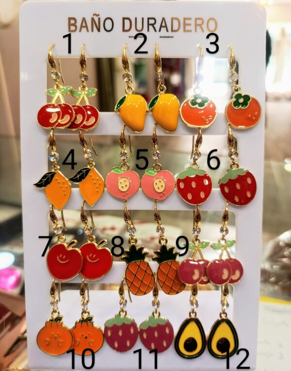 Pendientes Esmaltados Frutales