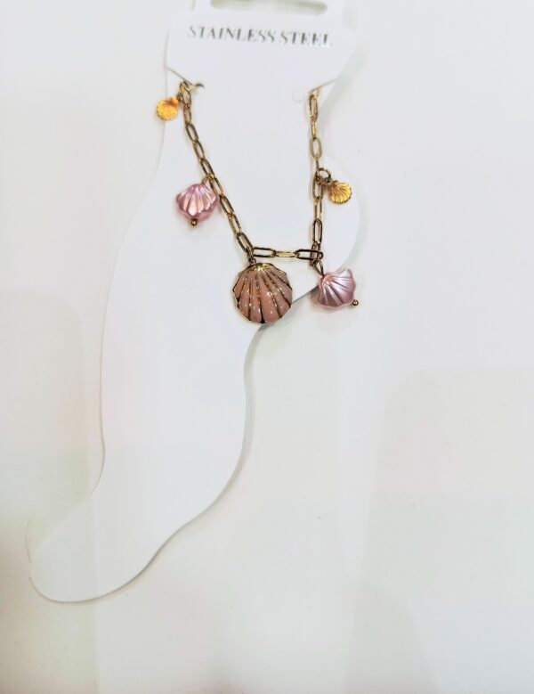 Tobillera Concha Rosa