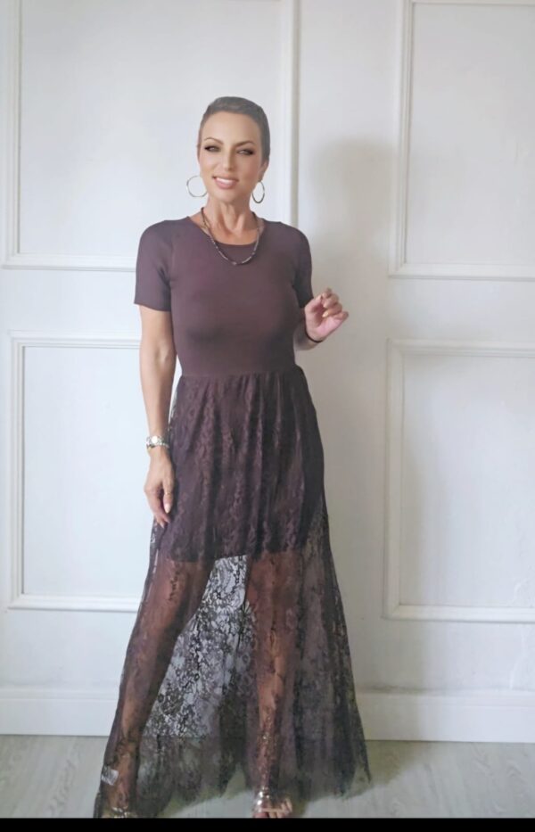 Vestido Encaje y Punto