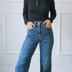 Pantalón Vaquero Brillo Azul