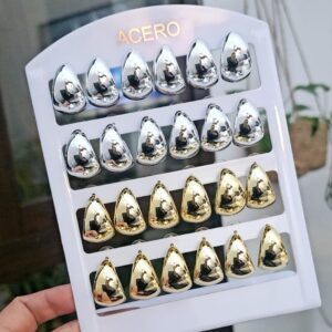 Pendientes Gota Acero