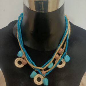 Colgante Cuadruple Aros y Bolas