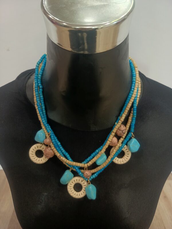 Colgante Cuadruple Aros y Bolas
