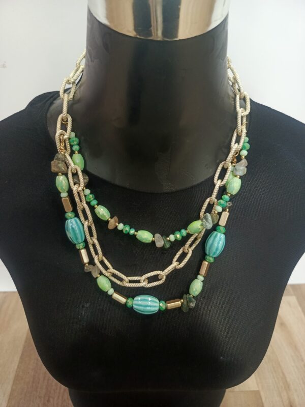 Colgante Cadenas y Piedras Preciosas - Imagen 2