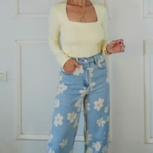 Pantalón Vaquero Margaritas