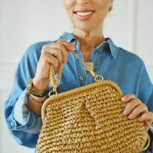 Bolso Monedero Rafia