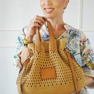 Bolso Rafia Fruncido