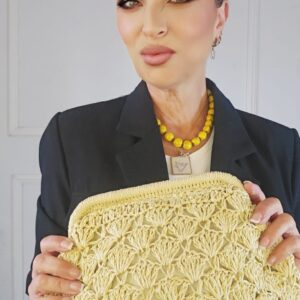 Bolso Monedero Rafia