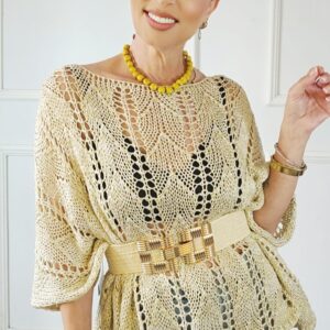 Cinturón Rafia Dorado