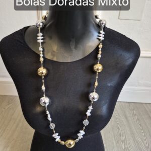 Collar Bolas Doradas