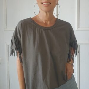 Camiseta Manga Fleco